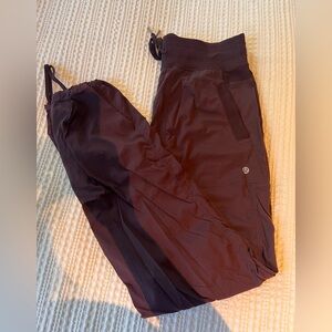 Lululemon Athletica Burgundy Lightweight Nylon Joggers